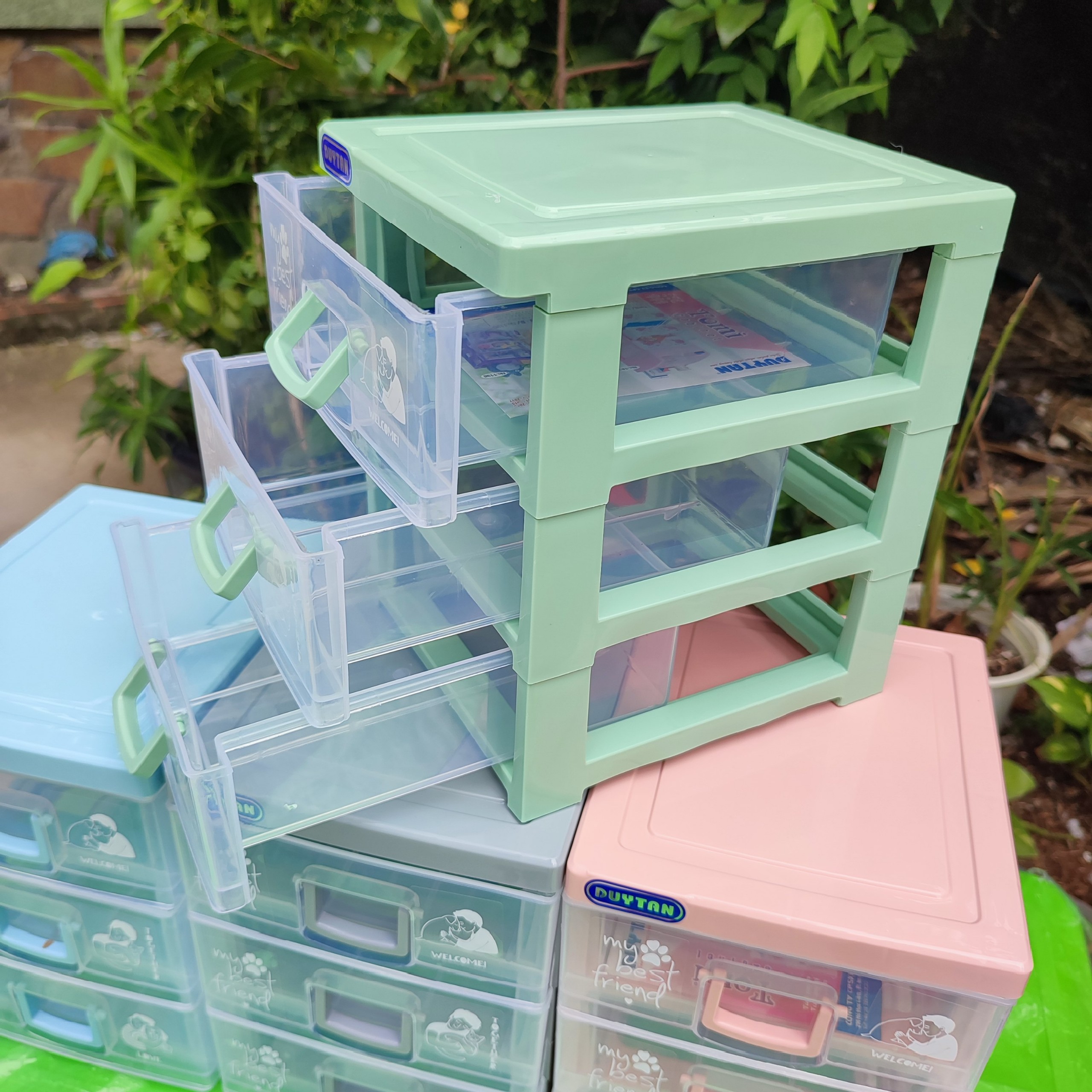 Tủ nhựa Duy Tân Mini Tomi-S 3 Tầng Nhiều màu xinh siêu kute tiện lợi nhỏ gọn
