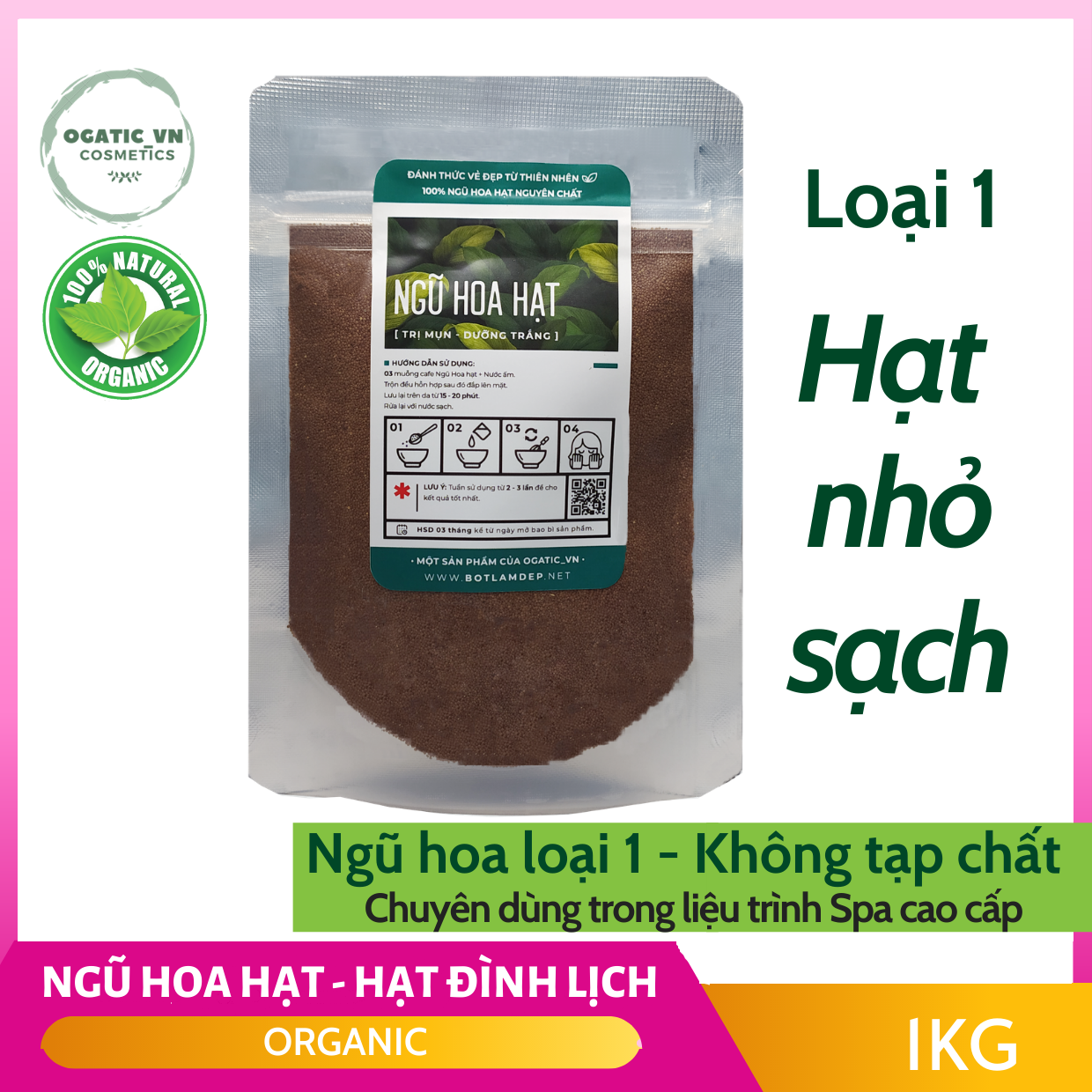 [HCM]1KG Hạt ngũ hoa Organic ( ngũ hoa hạt hạt đình lịch) – Handmade B1.001c