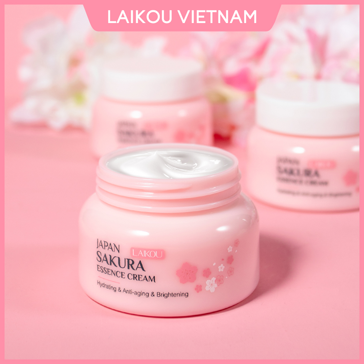 LAIKOU Japan Sakura Essence Cream Brightening Anti-aging Skin Rejuvenating Moisturizer 60g