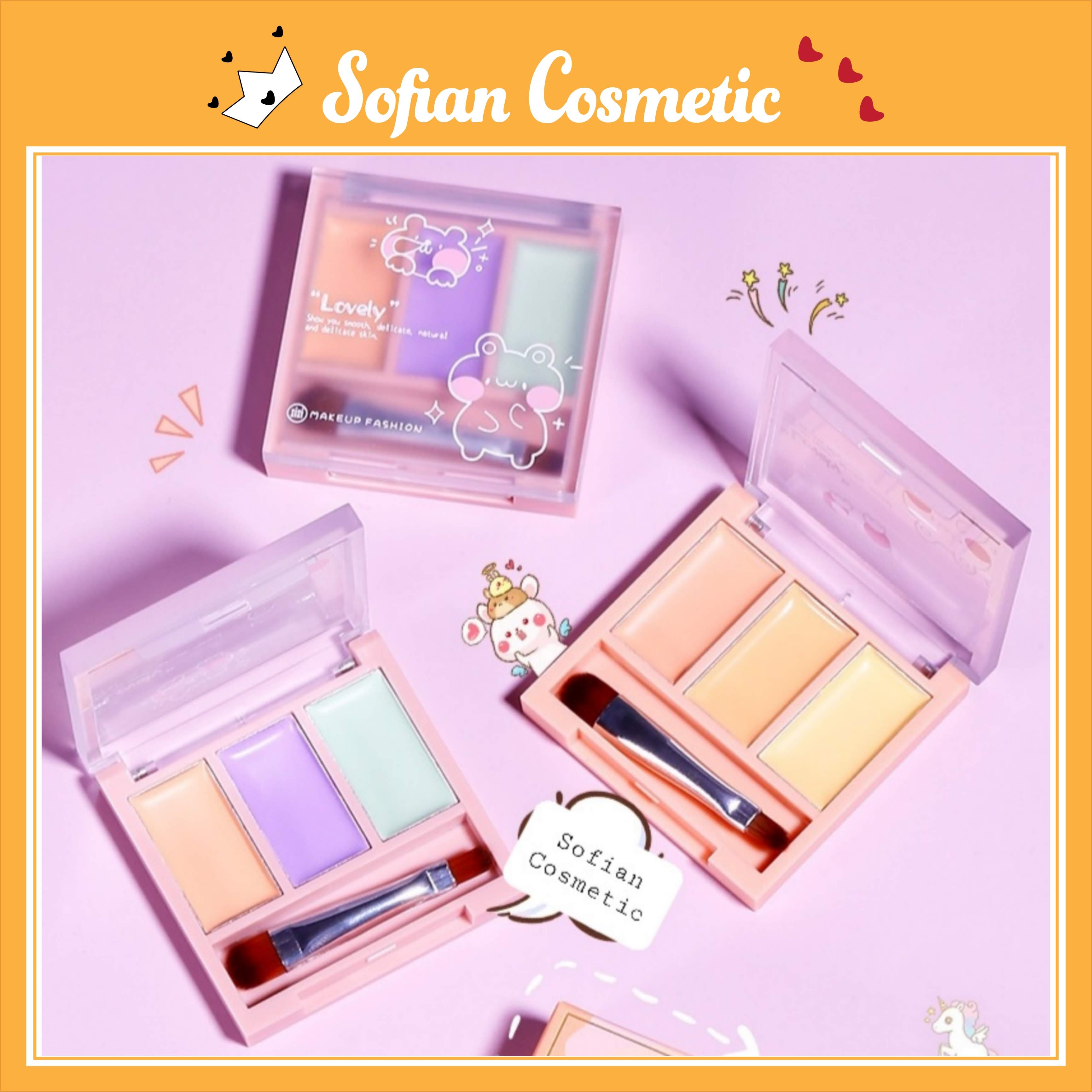 Xixi - Kem Che Khuyết Điểm 3 Ô Nội Địa Trung Xixi Lovely Soft Sensation Beauty Concealer Chấp Mọi Vết Thâm Mụn Sẹo - Sofian Cosmetic