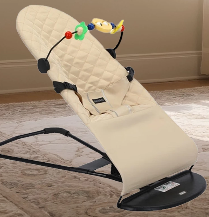 Ghế Nhún Rung Gấp Gọn Cao Cấp chống võng lưng cho trẻ sơ sinh chất liệu cotton thoáng mát an toàn