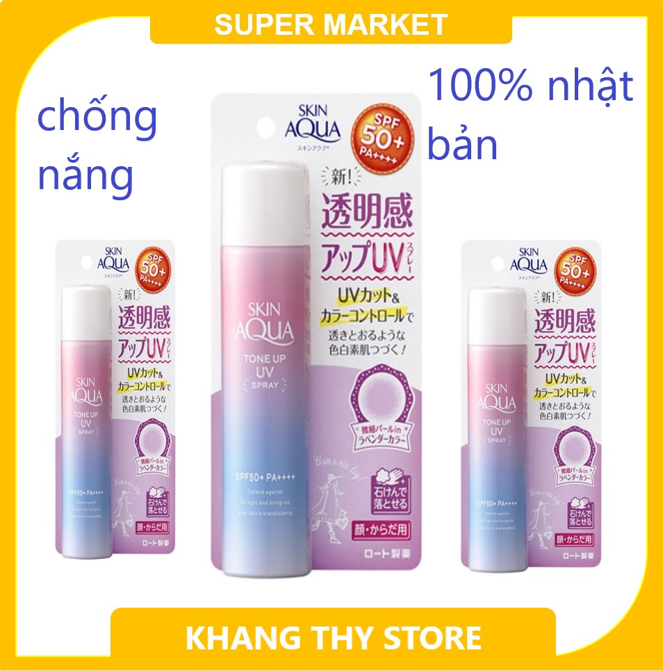 Xịt Chống Nắng Skin Aqua Toneup Nhật Bản