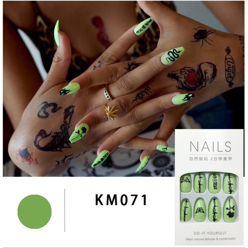 1 bộ 24 móng tay giả 💖kèm keo💖 đẹp làm nail /KM