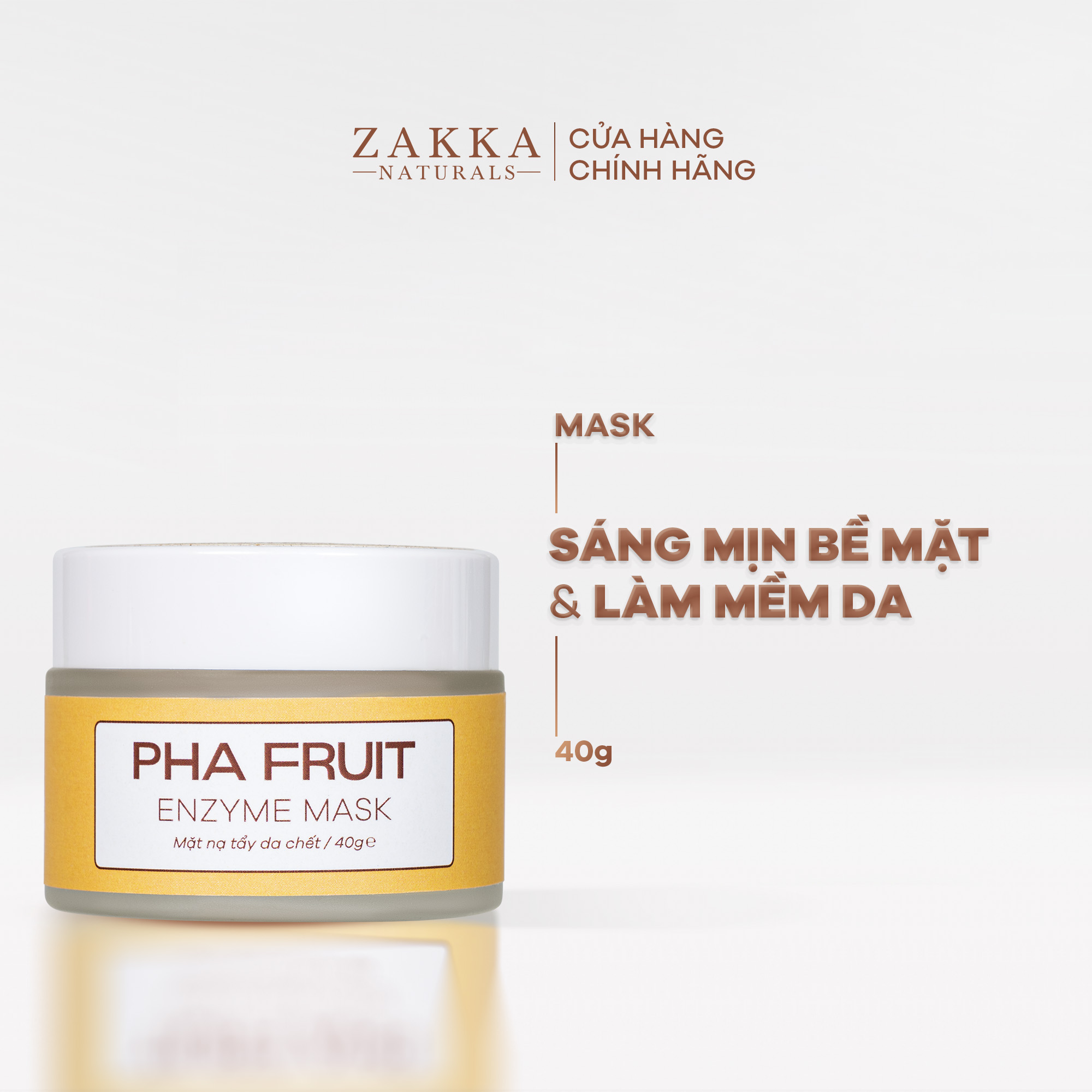 Mặt Nạ Enzyme Trái Cây Zakka Naturals Làm Sạch Mềm Da Tẩy Tế Bào Chết PHA Fruit Enzyme Mask 40g