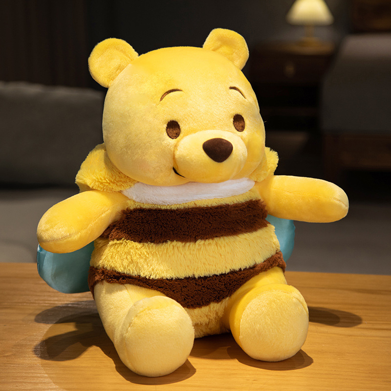 Gấu bông Disney Pooh Cosplay Ong vàng cao cấp size 25cm 35cm làm quà tặng cho bé yêu tặng sinh nhật