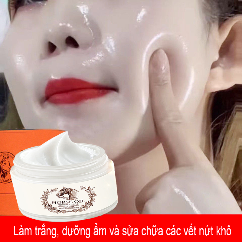 Kem Dưỡng Mỡ Ngựa Kem Dưỡng Trắng Da Kem Dưỡng Da Mặt Bổ Sung Độ Ẩm Không Bết Rít Không Gây Kích Ứng Giúp Dưỡng Trắng Da Từ Sâu Bên Trong Chống Lão Hóa