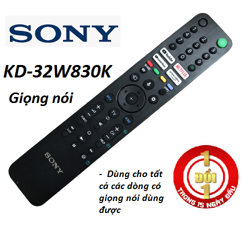 Điều khiển tivi sony giọng nói 32W830K Remote Tivi Sony 32 inch KD-32W830K  tìm kiếm giọng nói Bảo hành 6 tháng tặng kèm pin