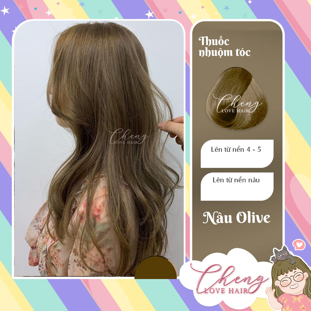 Nhuộm Tóc Màu Nâu Olive Lên Từ Nền Tóc Nâu Không Cần Dùng Tẩy Tóc Chenglovehair Chengloveshair