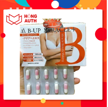 Viên Nở Ngực Nở Mông B - Up Miracle Hộp 60 Viên Nhật Bản - Shop Hồng Auth