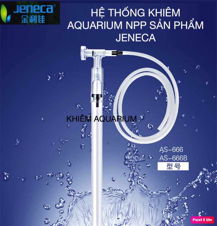Dụng cụ hút cặn thay nước hồ cá hồ thủy sinh cao cấp JENECA - AS666