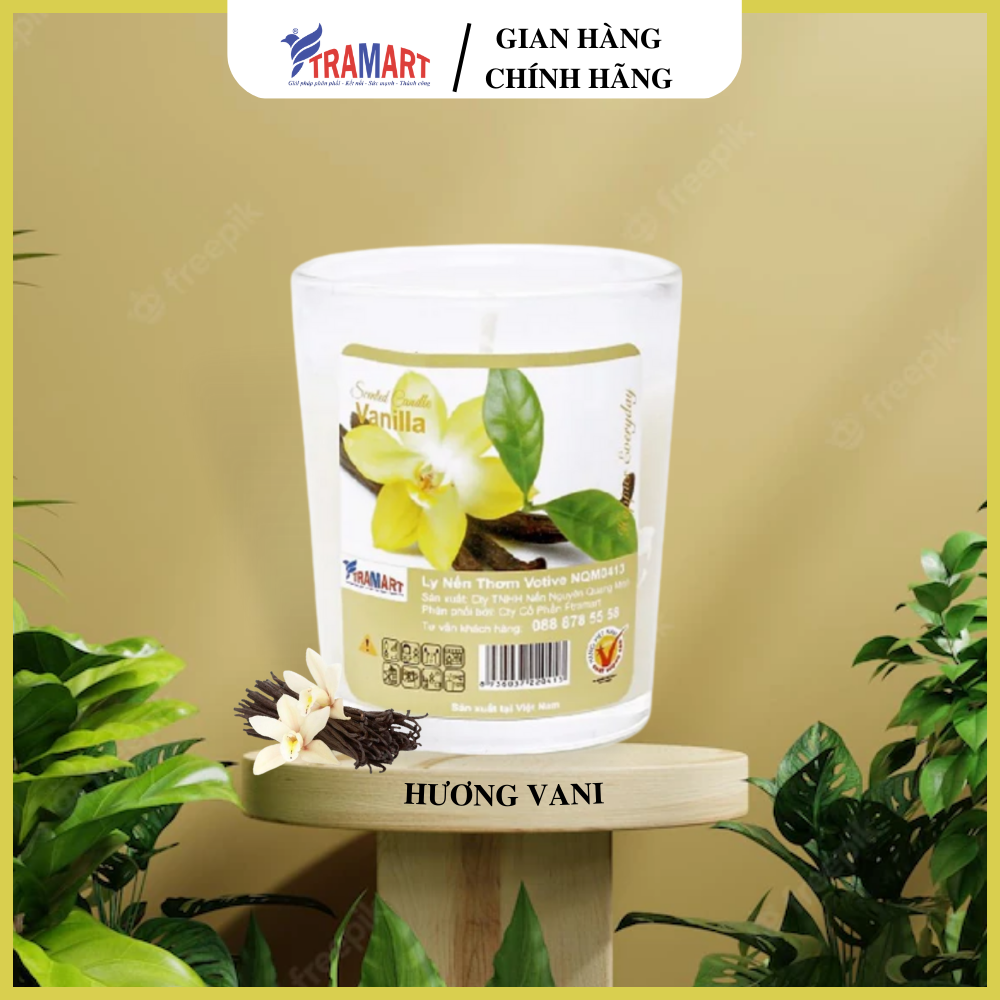 Nến Thơm Nến ly votive Eden Candle FTRAMART EDC0016 (lựa chọn mùi hương) Nến trang trí decor phòng ngủ với hương nước hoa từ thiên nhiên
