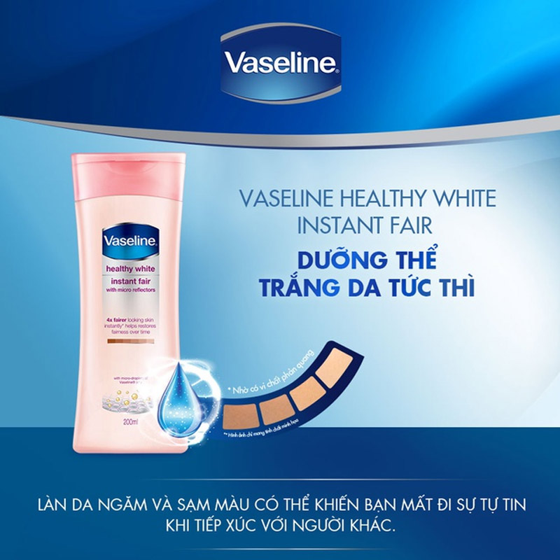 Kem Dưỡng Trắng Da Toàn Thân Vaseline 400Ml