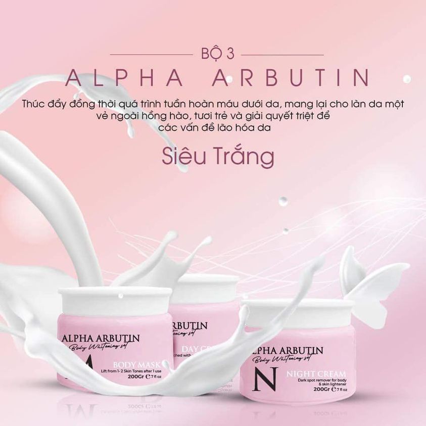 ✅Chính Hãng Bộ Tăm Trắng Body Alpha Arbutin Hmc