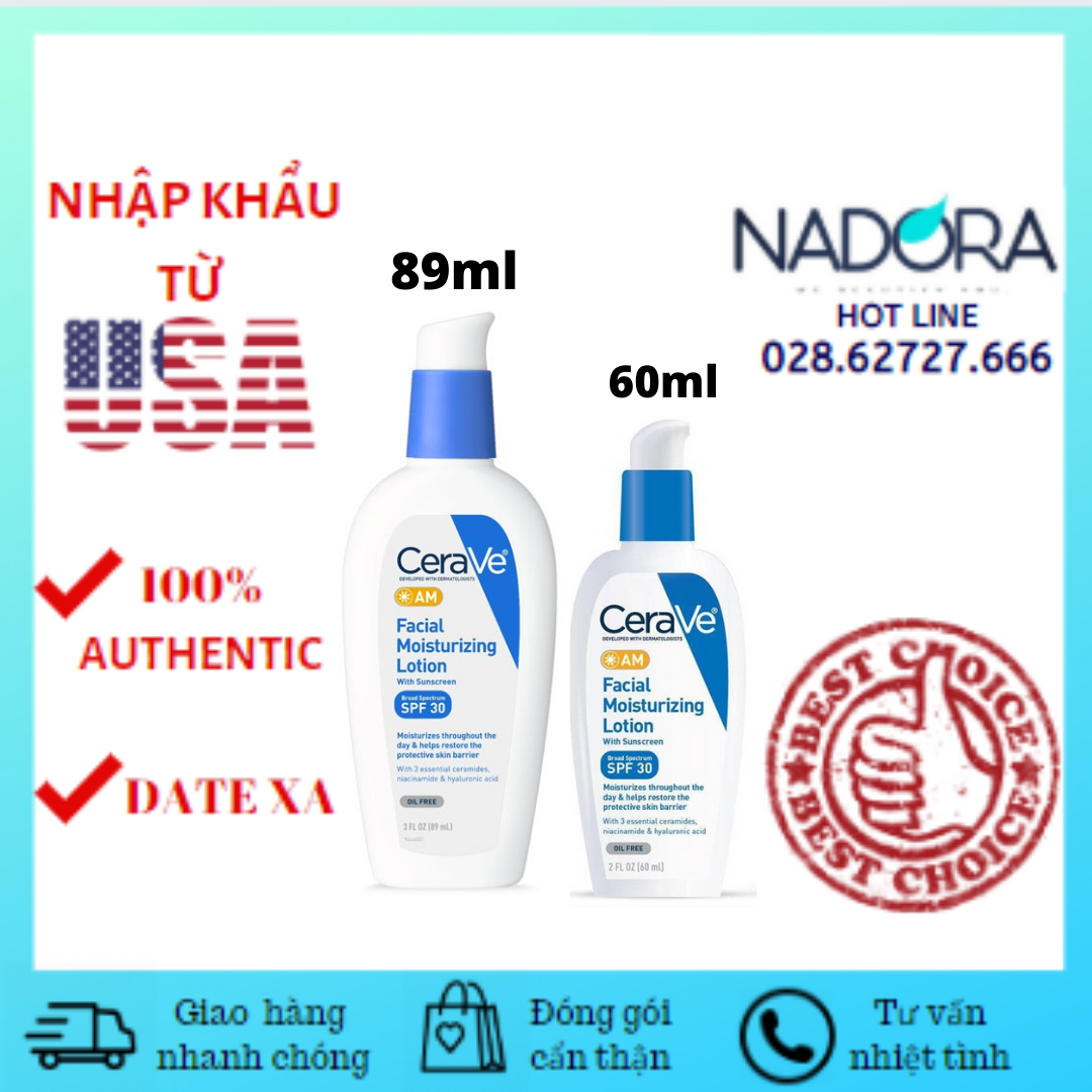[Hcm][Đủ Size]Kem Dành Cho Da Khô Có Chống Nắng Cerave Facial Am Spf 30