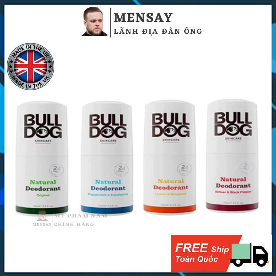 Lăn Khử Mùi Cao Cấp Bulldog Khử Mùi 24H Thành Phần Từ Thiên Nhiên Hàng Nhập Khẩu Uk