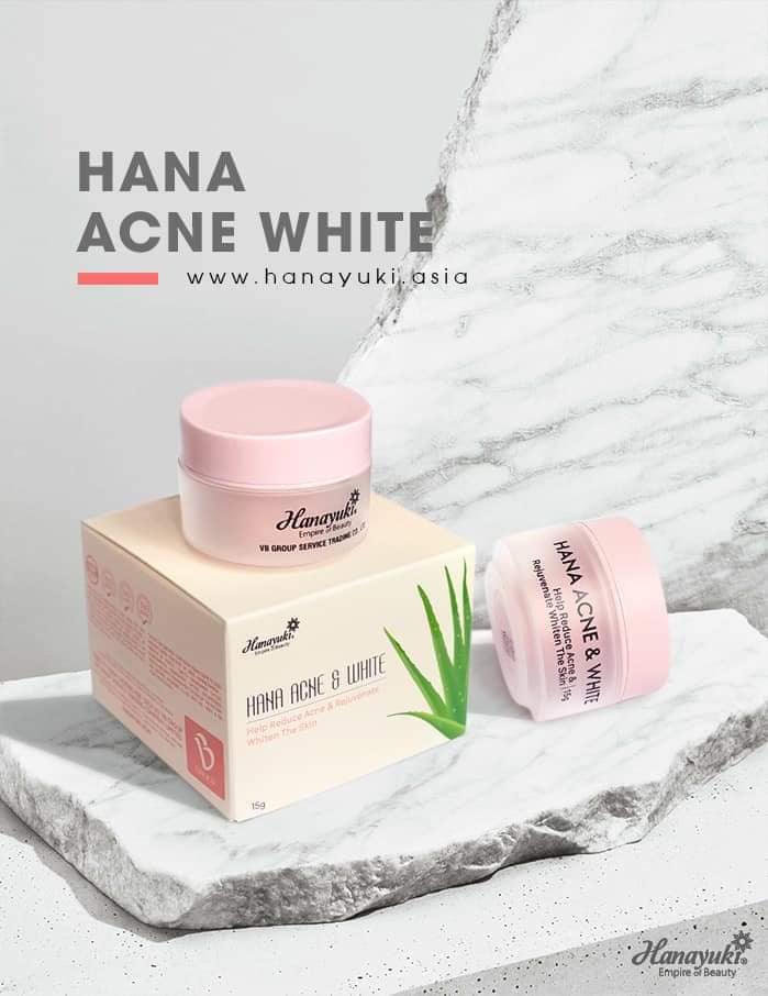 [HCM][Chính hãng-Date 2023] KEM TRỊ MỤN TRẮNG DA MINI HANAYUKI 15g- HANA ACNE & WHITE MINI