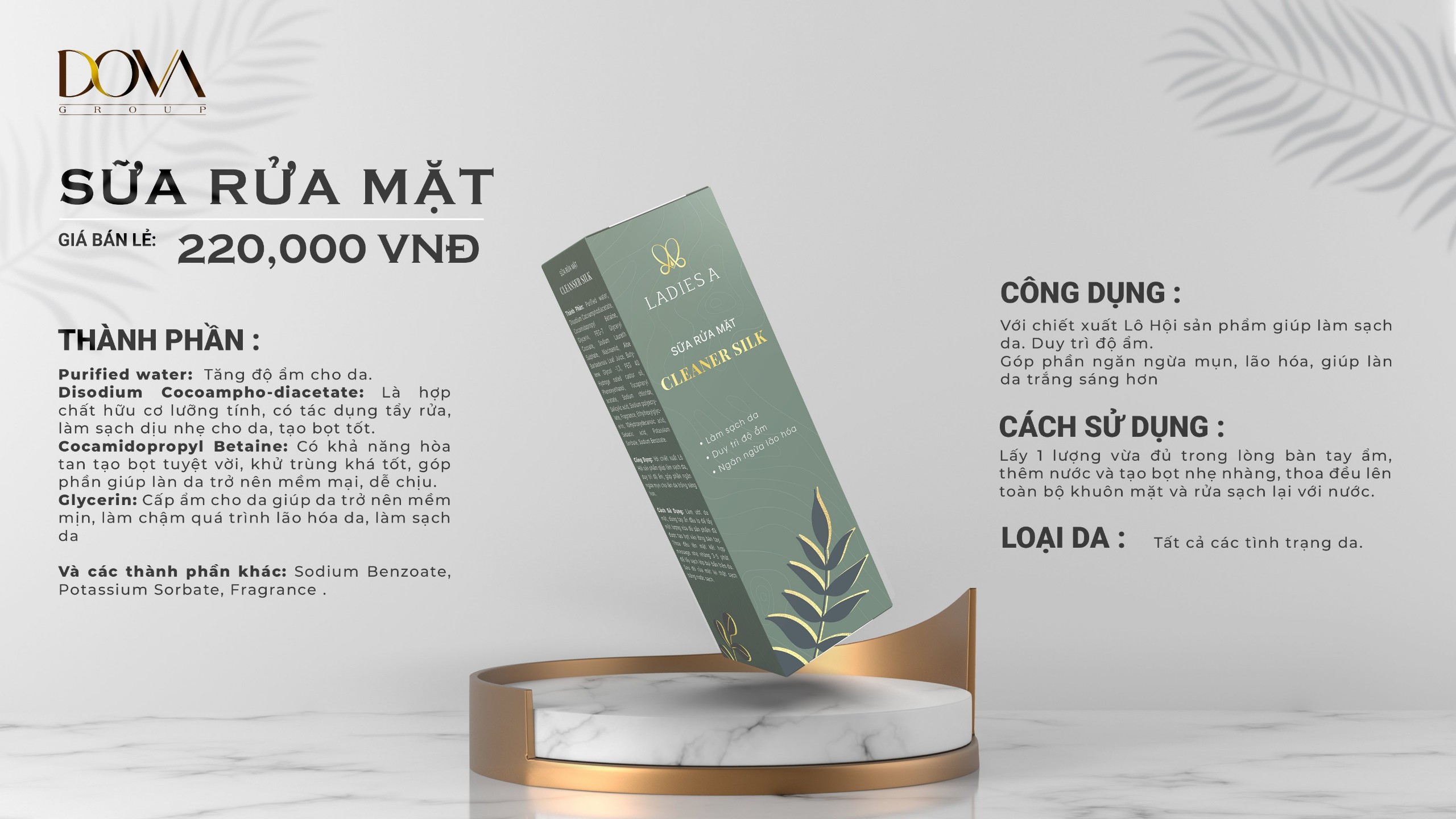 Sữa Rửa Măt Dova Có Đầu Mastxa