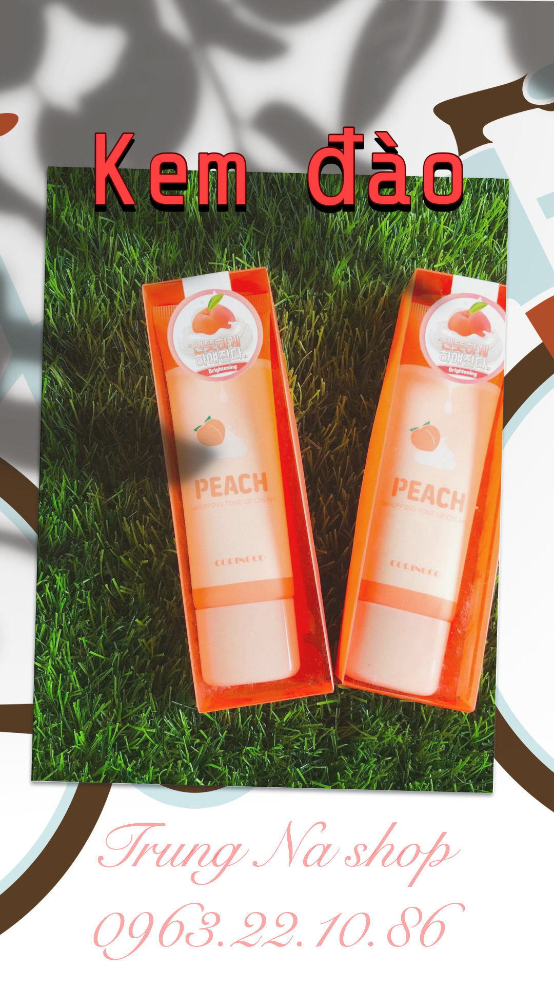 Kem Đào Coringco Peach Whipped Tone Up Cream 50Ml