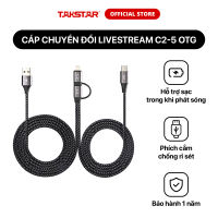 Cáp dữ liệu Livestream OTG Takstar C2-5 Hỗ Trợ Sạc Chất Liệu Nhôm Không Rỉ Bảo Hành 1 Năm