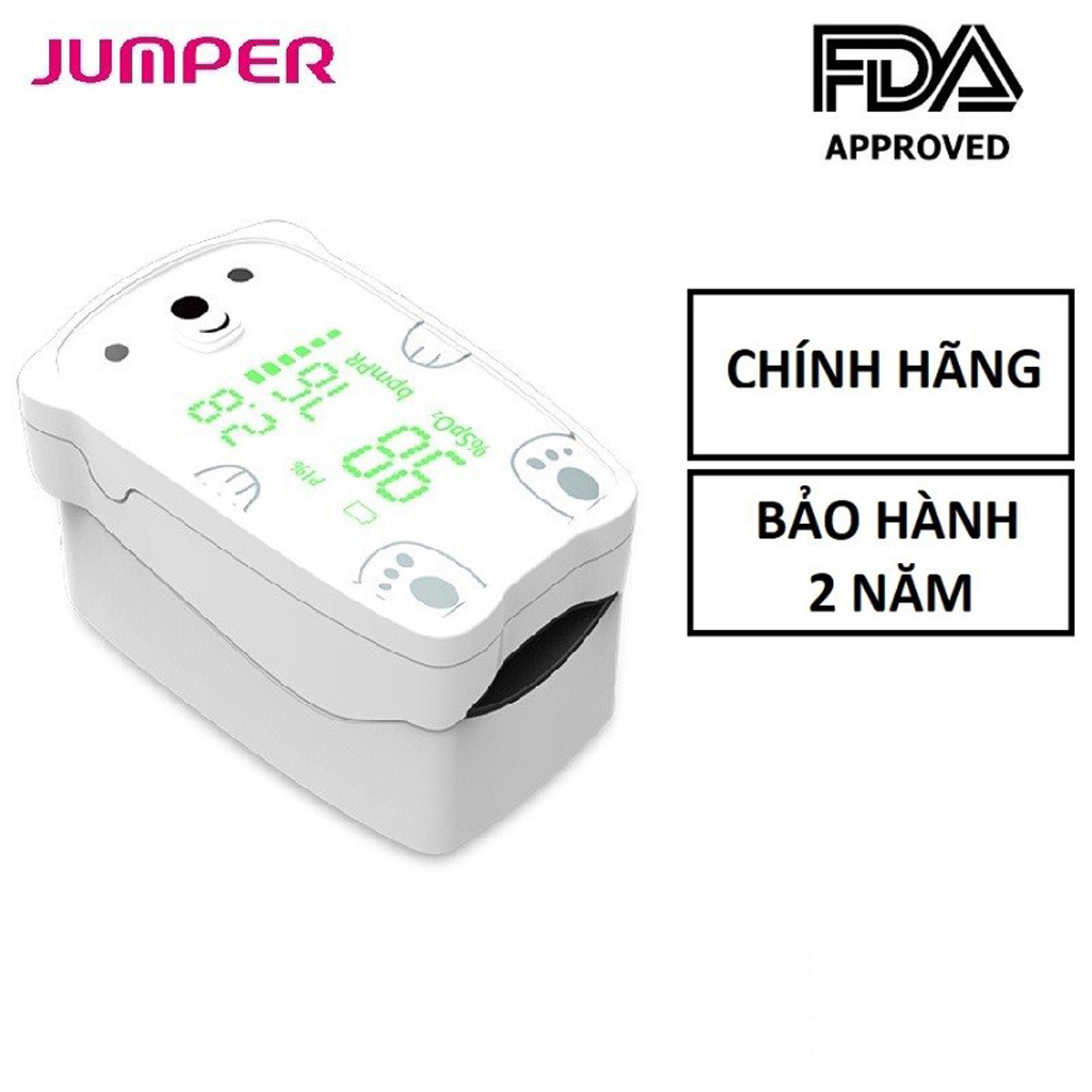 Máy Đo Nồng Độ Oxy Trong Máu Jumper Jpd - 500H |Fda Hoa Kỳ + Xuất Usa - Dùng Cho Người Lớn Và Trẻ Em - Bảo Hành 24 Tháng