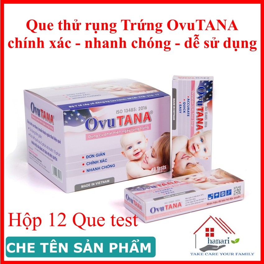 Que thử rụng trứng OVUTANA  - hộp 12 que cho kết quả nhanh an toàn dễ sử dụng