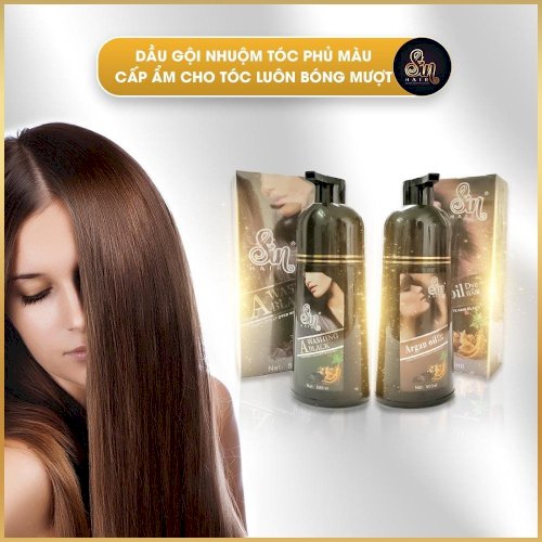 [Hcm]Dầu Gội Sin Hair Phủ Bạc Chai Nâu