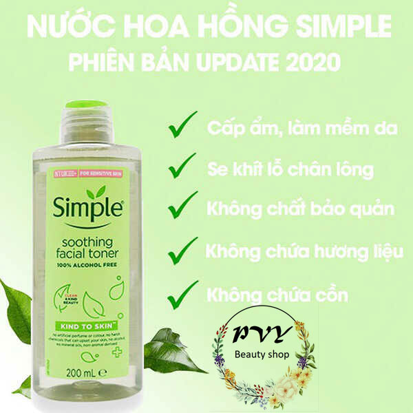 Nước Hoa Hồng Simple Kind To Skin Soothing Facial Toner Dành Cho Mọi Loại Da Kể Cả Da Nhạy Cảm