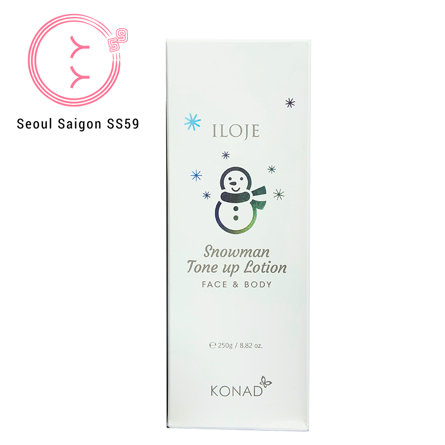 Lotion Dưỡng Trắng Cho Mặt Và Cơ Thể Konad Iloje Snowwhite (Snowman) Tone Up Lotion Face & Body - 250Ml