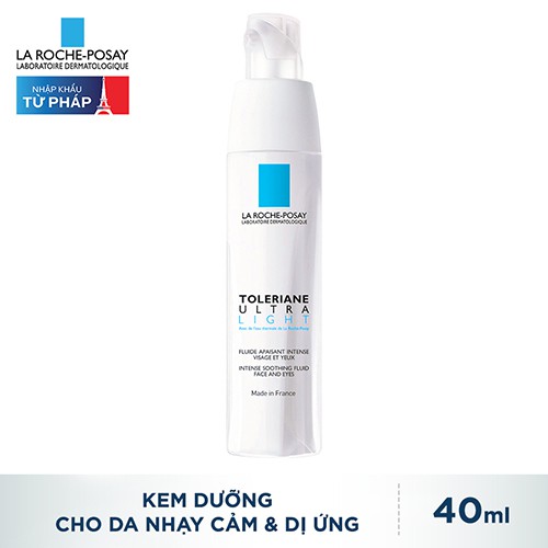 [Hcm]Kem Dưỡng Làm Dịu Nhẹ Giúp Dưỡng Ẩm Làm Dịu Tức Thì Cho Da Rất Nhạy Cảm Dị Ứng La Roche - Posay Toleriane Ultra Light 40Ml