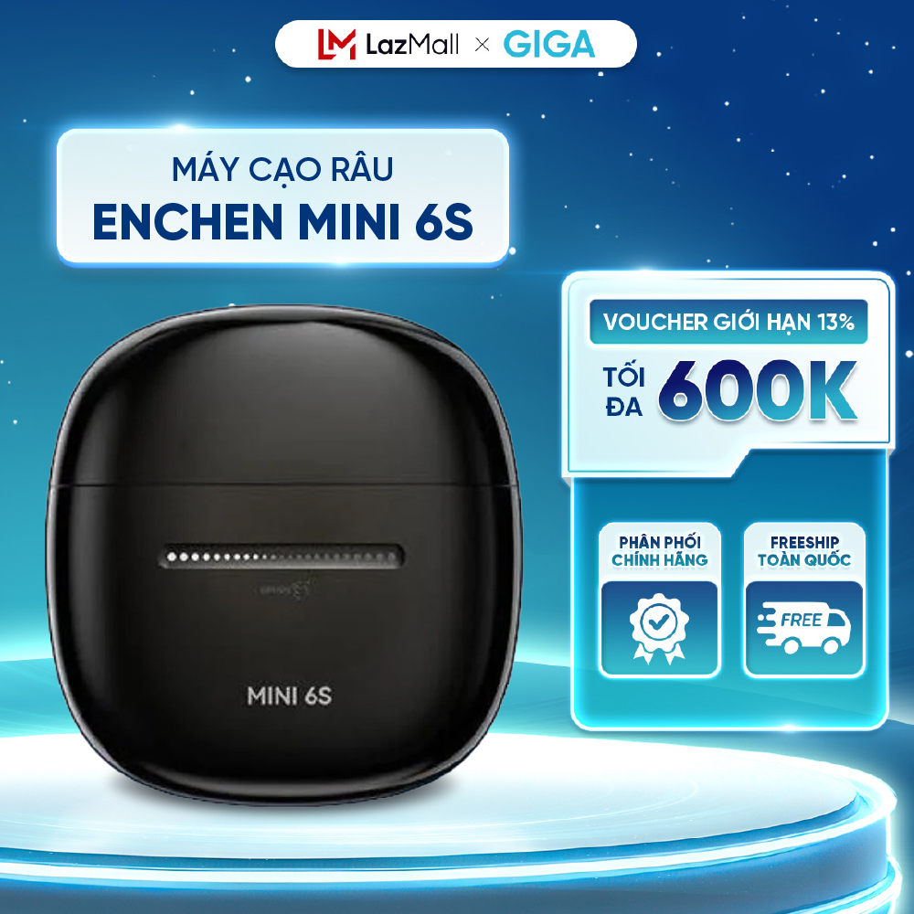 Máy cạo râu Enchen Mini 6S - Cạo râu khô & ướt - Công nghệ lưỡi dao tự mài