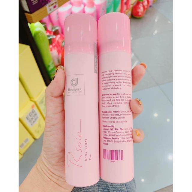 Xịt thơm body Rseries Thái Lan sản phẩm chiết xuất từ các thành phần lành tính theo công nghệ hiện đại an toàn cho người sử dụng