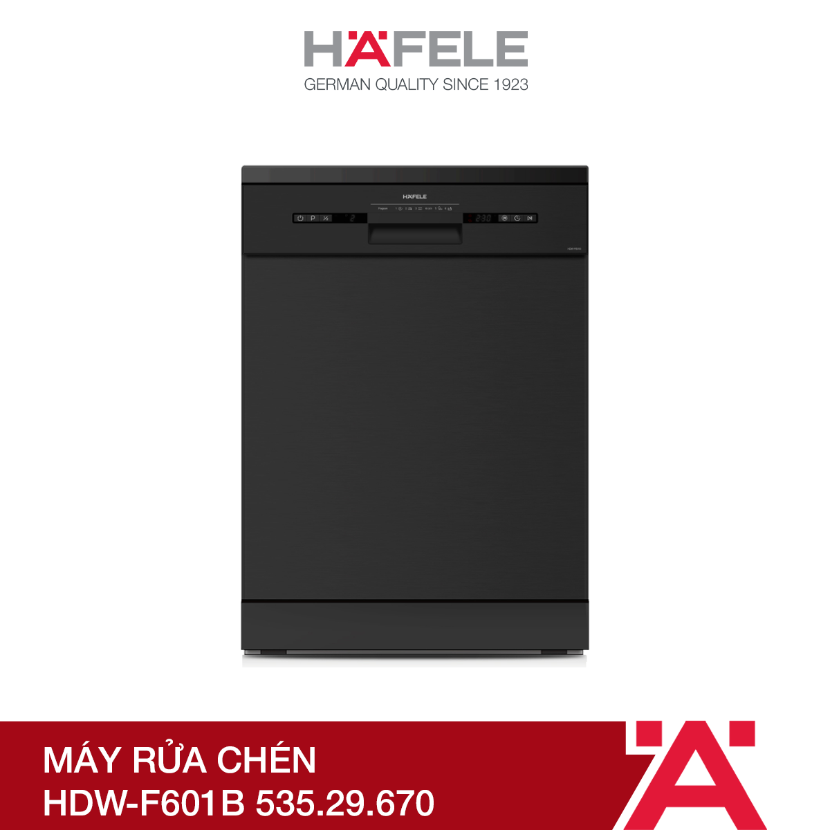 Máy rửa bát độc lập Hafele HDW-F601B - 14 bộ, màu đen, kích thước 597x775x601mm