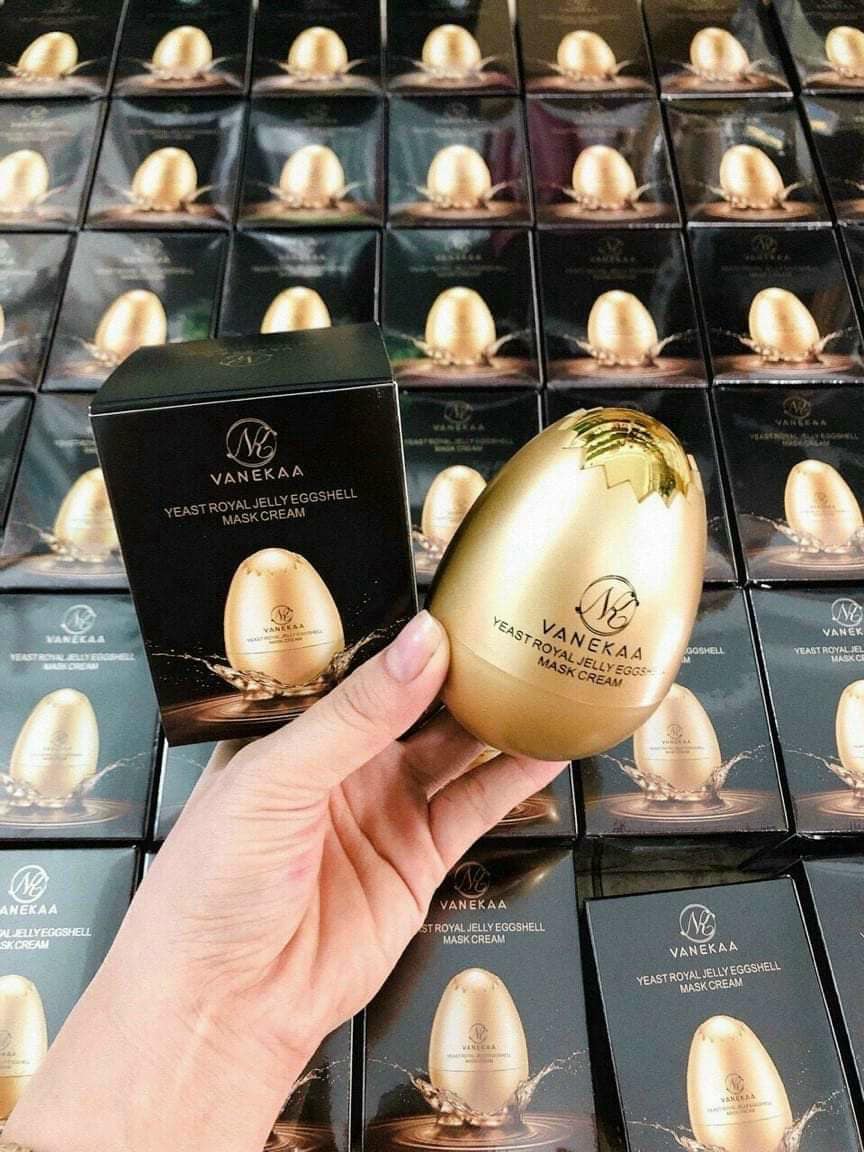 Mặt nạ collagen làm căng bóng da quả trứng vanekaa yeast royal jelly egg shell mask cream