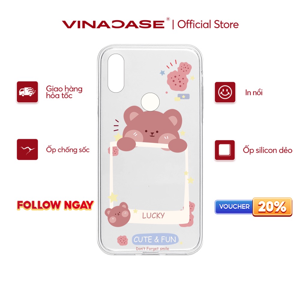 Ốp lưng Vina Case Vsmart Joy 3/Joy 4/Bee 3/...dẻo trong in hình Khung camera