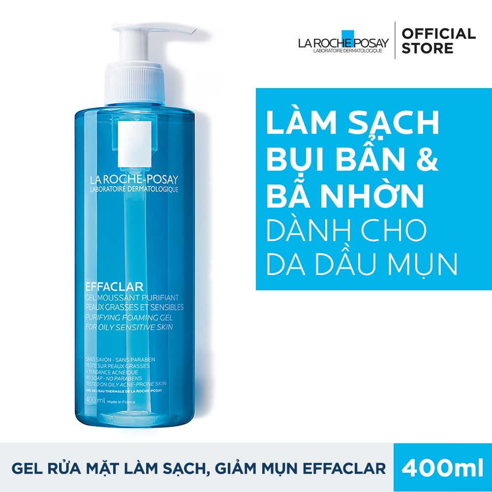 [HCM]Gel rửa mặt da dầu La Roche-Posay Effaclar Foaming Gel ( 400mL )