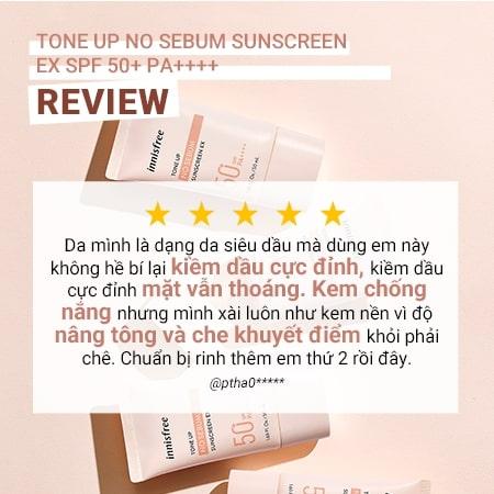 Kem Chống Nắng Innisfree Tone Up Nosebum Suncreen EX 50ml Mẫu Mới