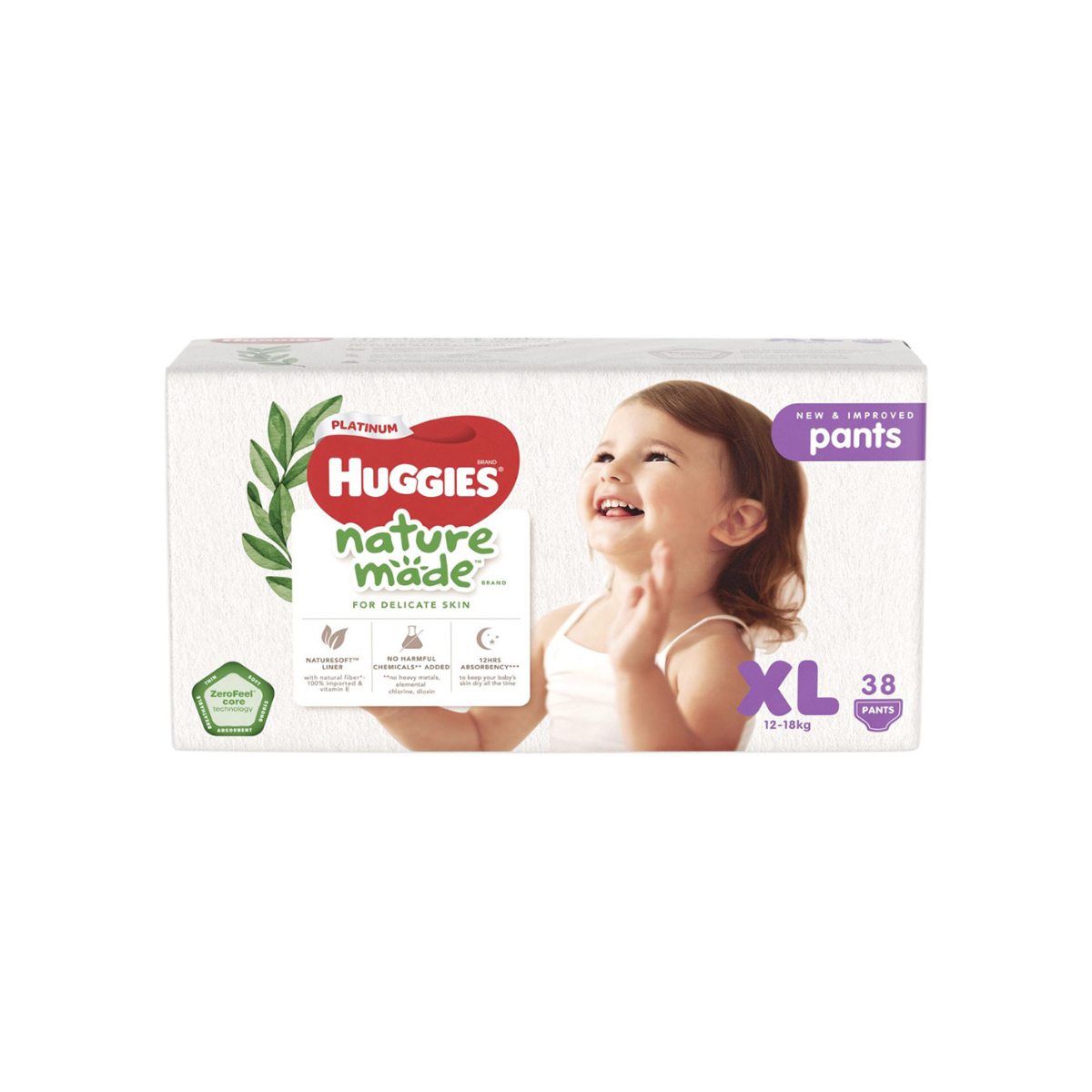 Tã Bỉm Quần Huggies Platinum Nature Made Thấm Hút Khóa Tràn Vượt Trội Size XXL26 XL38 L44 M58 - Bibo