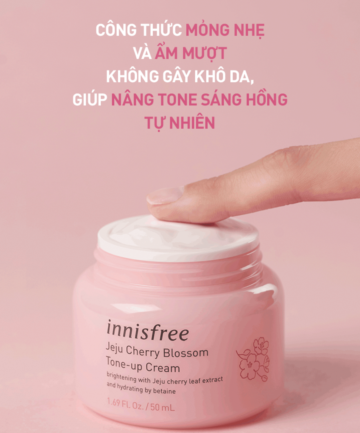 [To 50ml] Kem Dưỡng Innisfree Jeju Cherry Blossom Tone Up Cream
