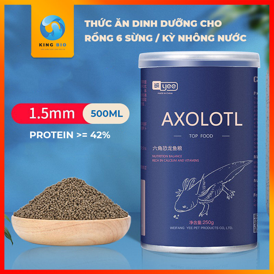[Hạt chìm] Cám yee axolotl - thức ăn dinh dưỡng cho rồng 6 sừng (kỳ nhông nước)