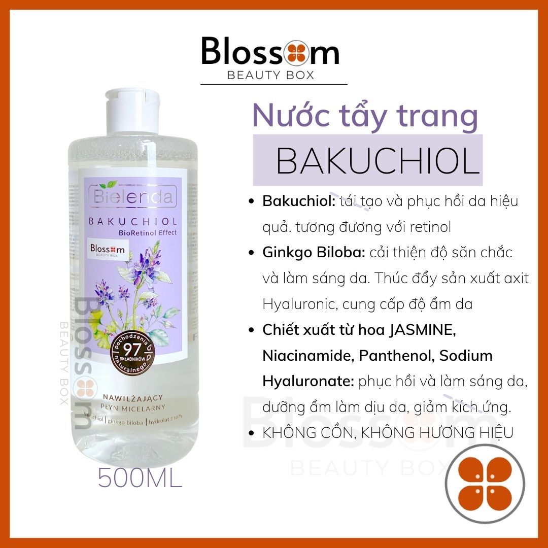 Tẩy Trang Bielenda Bakuchiol - Bioretinol 500Ml