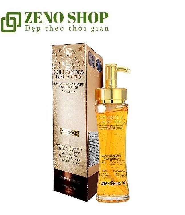 Serum gel dưỡng tái tạo da Collagen & Luxury Gold 3W Clinic 150ml