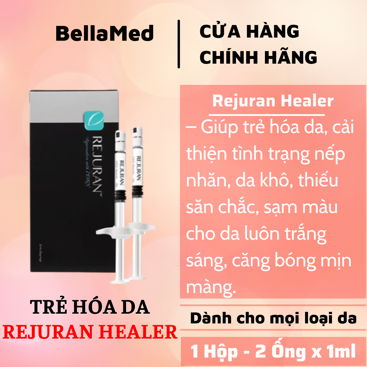 Tinh chất Rejuran Healer PN / PDRN trẻ hóa da giúp da căng bóng phục hồi da