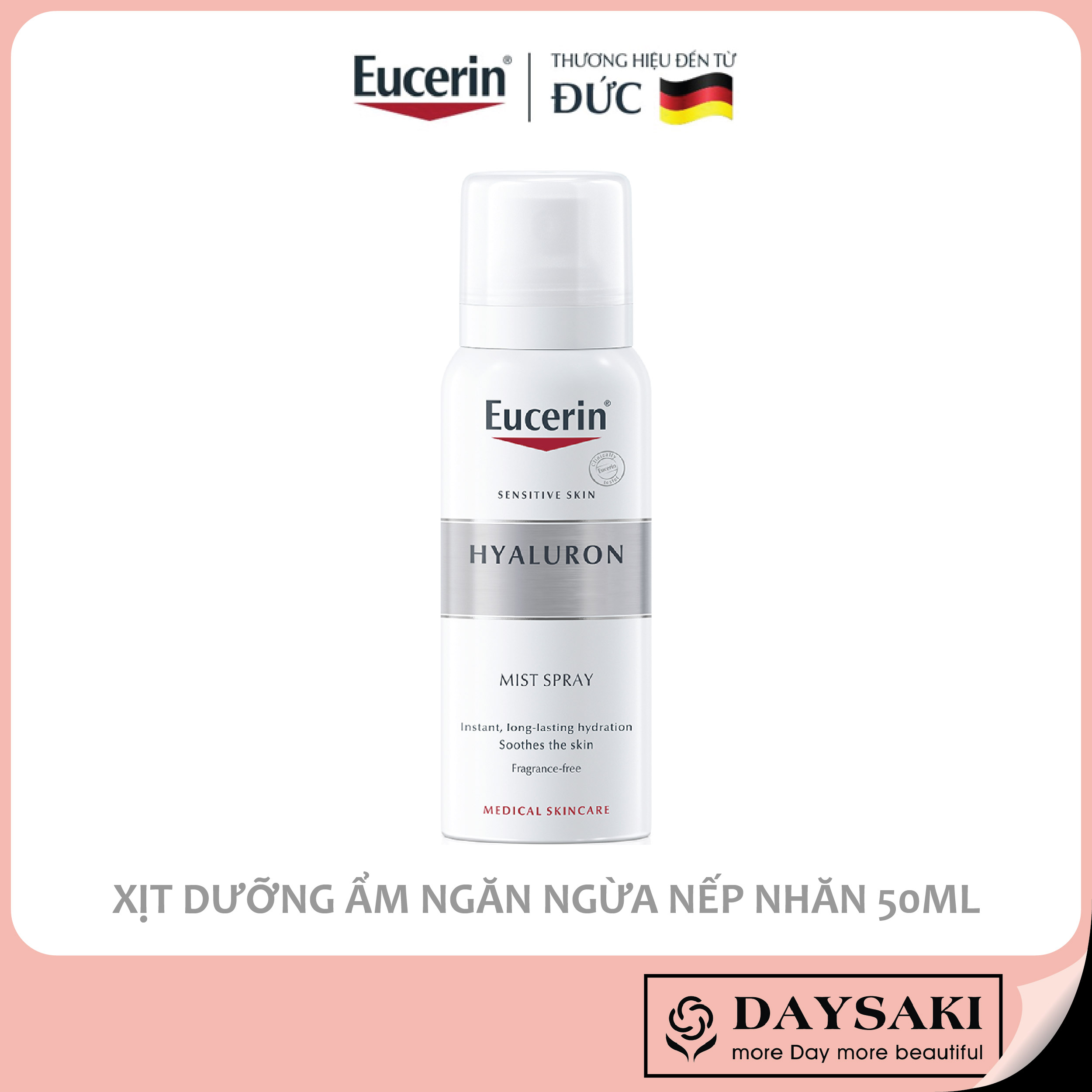 [HCM]Eucerin Xịt Dưỡng Ẩm Cho Da Nhạy Cảm Hyaluron Mist Spray 50ml