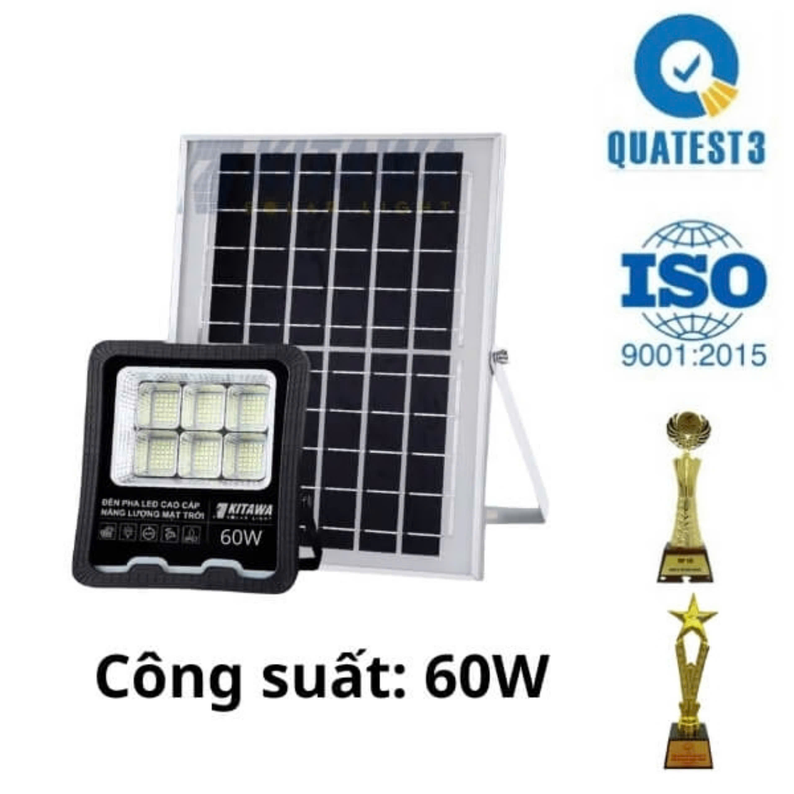 DP17.60 Đèn Pha Năng Lượng Mặt Trời 60W KITAWA