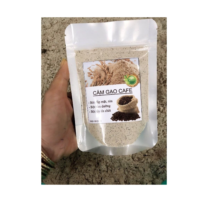 [Hot] [Siêu Sale] Cám gạo cà phê(bột) tắmrửatẩy da chếtlàm đẹp...100gr/gói