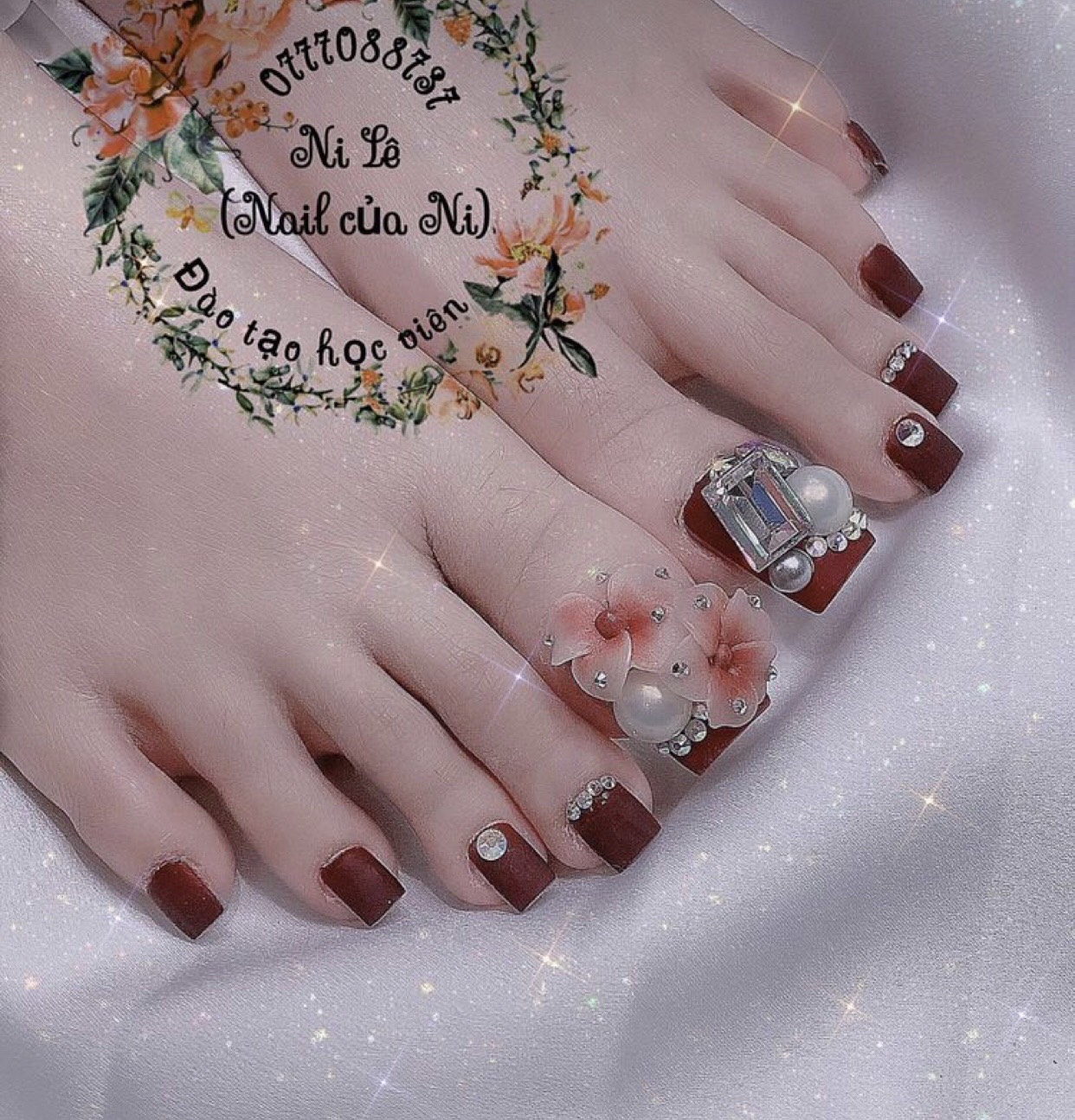 (FREESHIP +QUÀ TẶNG) Móng chân giả giá rẻ/ nail thiết kế/ nailsbox/ Móng úp chân/ móng chân giả đính đá