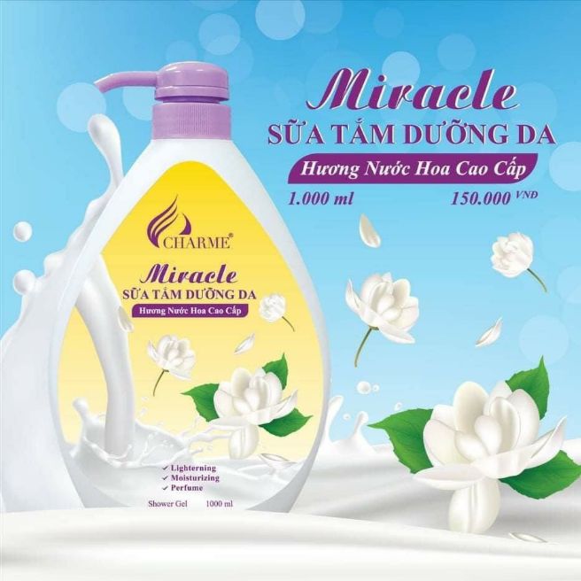 [Hcm]Sữa Tắm Cha.mer Miracle Vàng(Tặng Nước Hoa).