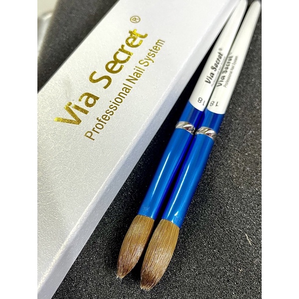 Cọ đắp bột via secret size 12/14/16/18 bấm đầu sẵn kèm hộp đựng cọ - Kitty Nails Supply