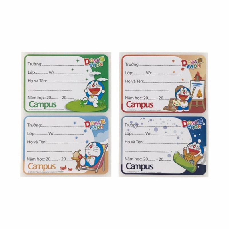 Nhãn vở Decal Campus NT-FOD12 NT-MOD18 NT-BRA15 NT-KUS15 NT-DOR-12-1