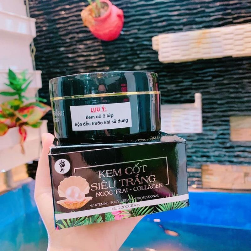 Kem Body Cốt Siêu Trắng Tóc Tiên Ngọc Trai Collagen 200G Chính Hãng 100% Trắng Mịn Da